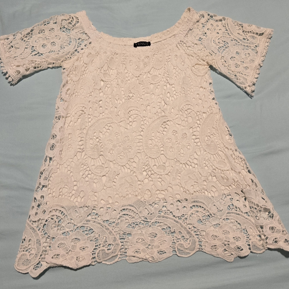 VENUS Cream Lace Blouse
